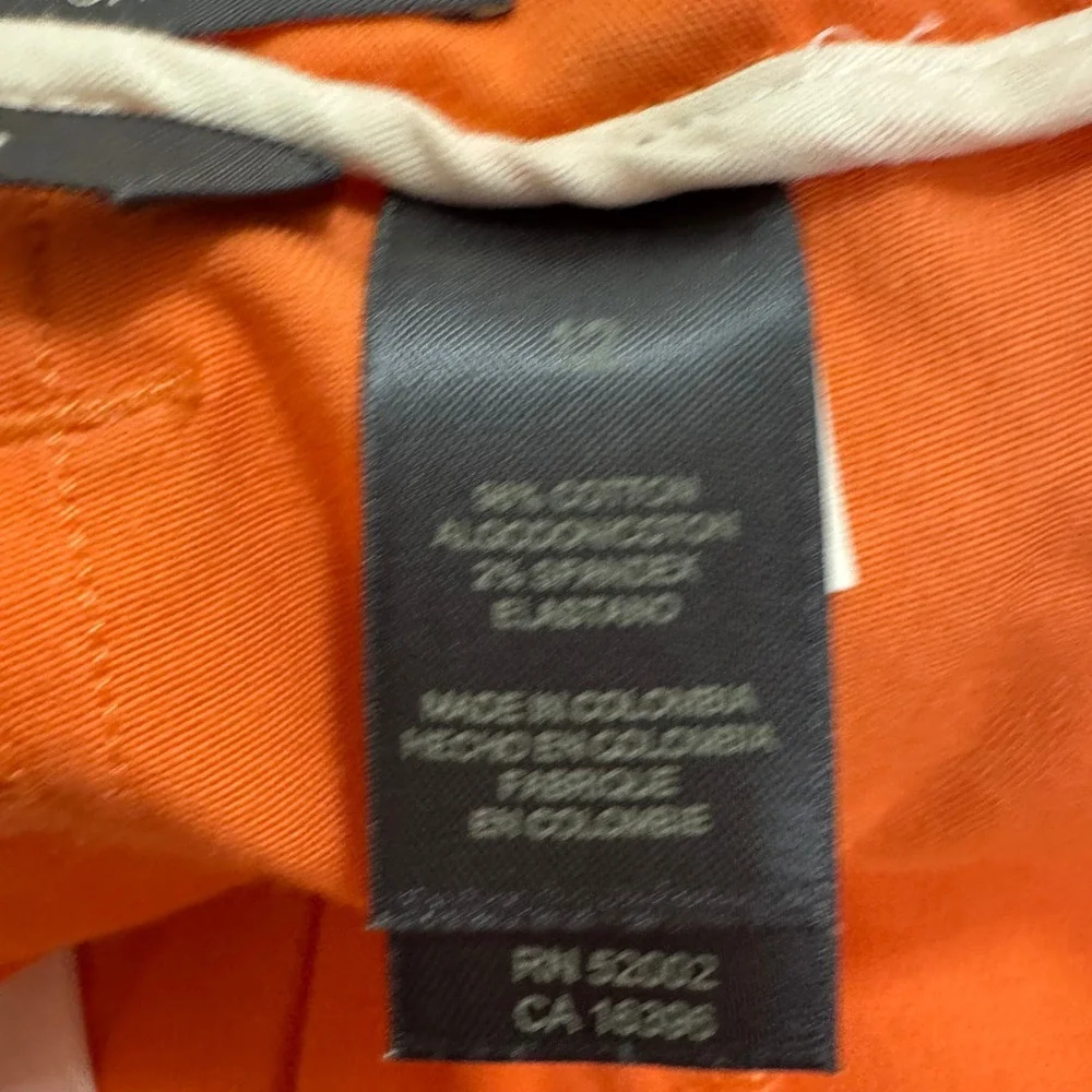 Liz Claiborne Michaela‎ Orange Cropped Wide Leg Pants Womens Size 12